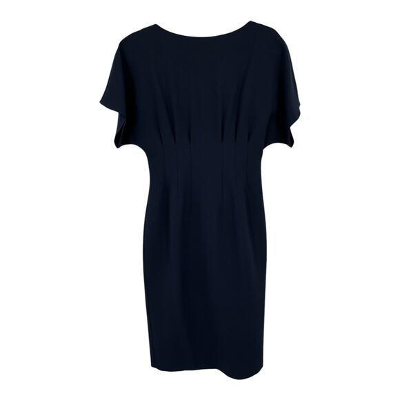 Eliza J Dress Flutter sleeve navy blue size 2 - Picture 2 of 7